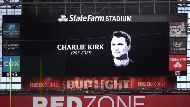 LIVE: Exterior View of State Farm Stadium Where Charlie Kirk's Memorial Is Being Held