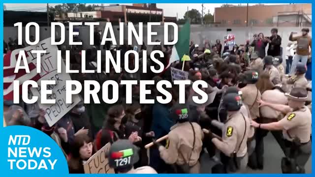 Protesters Arrested at Broadview ICE Facility; Trump on Abraham Accords | NTD News Today (Oct. 17)