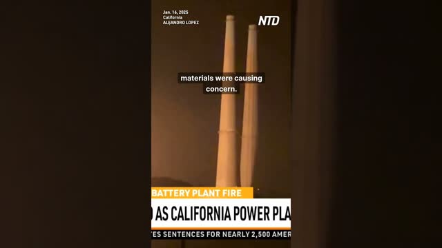 Huge Lithium Battery Plant Erupts in Flames in Northern California