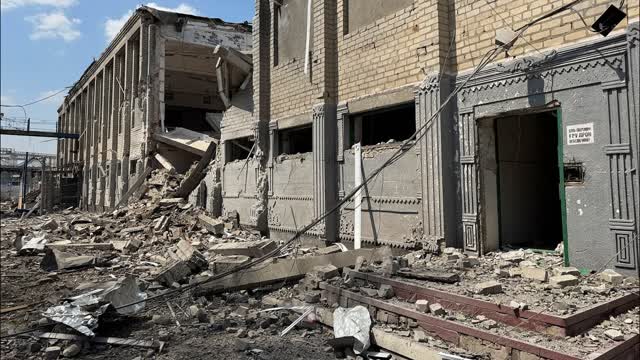 LIVE: View of Kyiv attack site following Russian overnight strikes