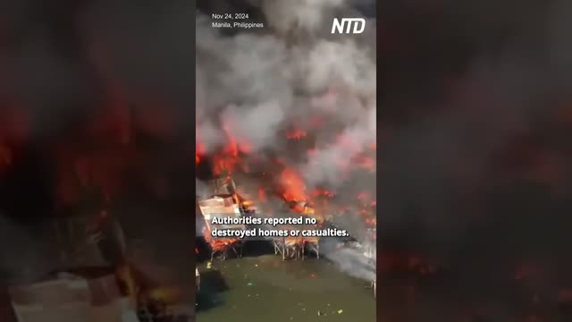 Huge Fire Breaks Out in Manilla Shantytown