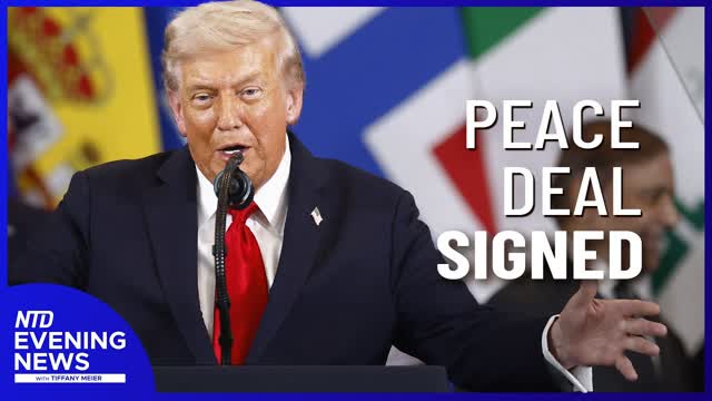 Trump Signs Peace Deal; Government Shutdown Enters 3rd week | NTD Evening News (Oct. 13)