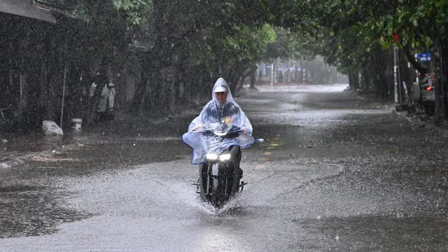 View of Coastline as Typhoon Kajiki Makes Landfall in Central Vietnam
