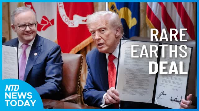 Trump, Albanese Sign Rare Earths Deal; Drug-user Gun Ban Case | NTD News Today (Oct. 20)