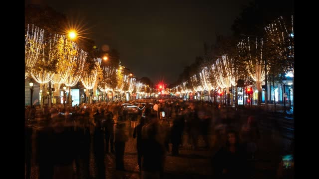 Christmas Lights Unveiled Along the Champs Elysees