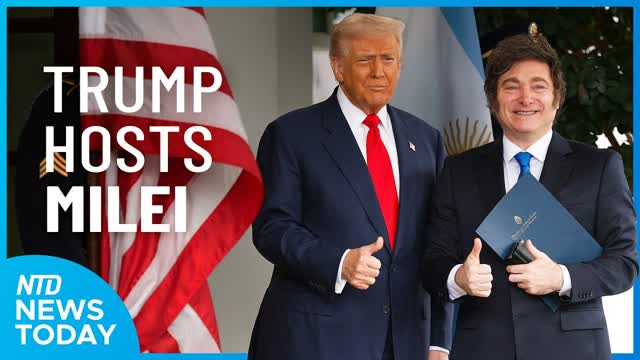 Trump Hosts Argentina's Milei; Charlie Kirk Medal of Freedom | NTD News Today (Oct. 14)