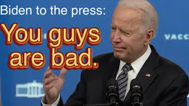 Biden:”You guys are bad.I’m not supposed to be answering all these questions.I’m supposed to leave.”