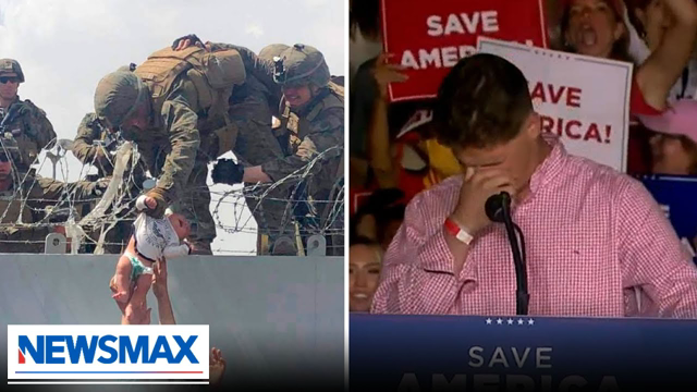 Soldier in famous Kabul photo with Afghan baby joins Trump at Georgia rally | National Report
