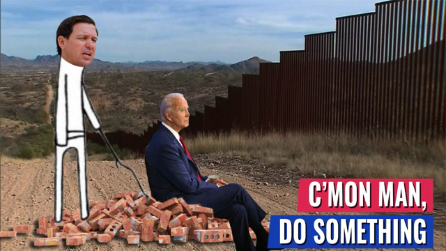 Desantis Travels To Texas Border To Drop Border Wall On Biden