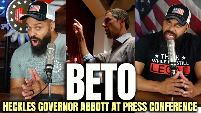 Beto Heckles Governor Abbott At Press Conference