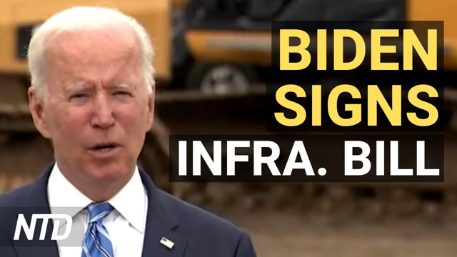 Biden Signs $1.2 Trillion Infrastructure Bill; U.S. Farmers Losing Export Sales | NTD Business