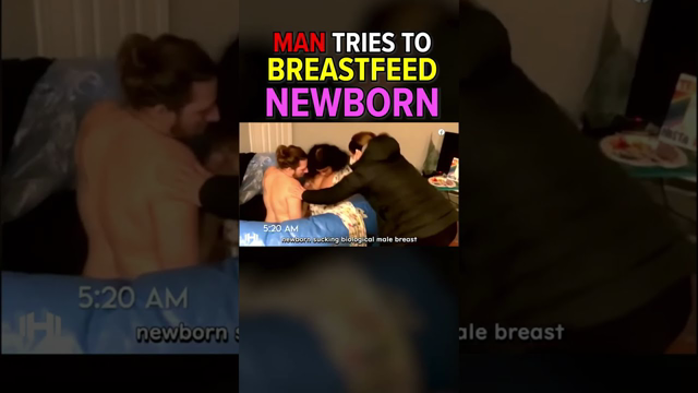 React to man breastfeeding baby