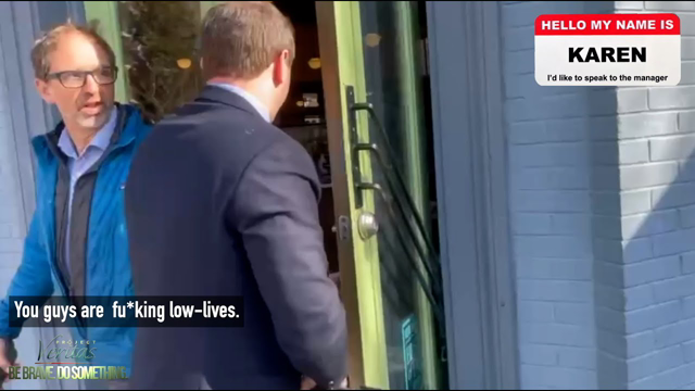 Disgruntled Male Karen confronts James O'Keefe "You guys are f*cking low-lives" 🤡🤡🤡