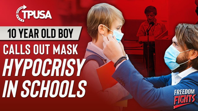 10 Year Old Boy Calls Out Mask Hypocrisy In School