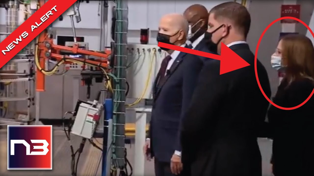 While Biden Tours Factory And Says He’s “Gotta Take Orders” From Lady Behind Him