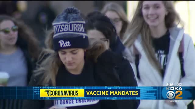 Unvaccinated U Pittsburgh Students Subject To "Disciplinary Action," Will Be "Disenrolled"