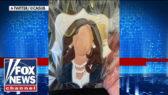Vice President mocked for handing out 'Kamala cookies' to press