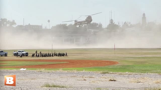 EXCLUSIVE VIDEO: Texas Army National Guard Preps for Migrant Caravan with Riot Drills near Border