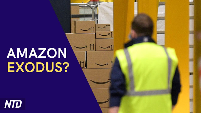 Amazon Workers Embracing Great Resignation; Biz Activity Growth Slows to 18-Month Low | NTD Business