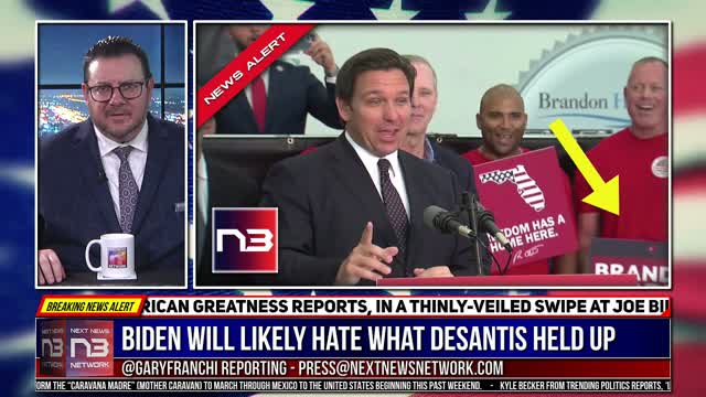 Biden Will Likely Hate What Desantis Held Up To Camera In Brandon, Florida This Week