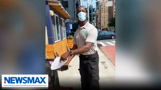 "Vaccine cops" give restaurant owner hard time over signs, distance | Eric Bolling The Balance
