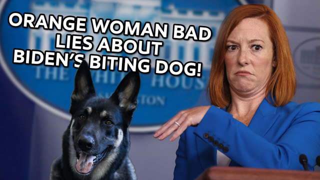 'Orange Woman Bad' Lies About Biden's Biting Dog!