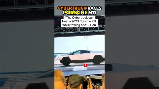 Cyber Truck Smokes Porsche 911