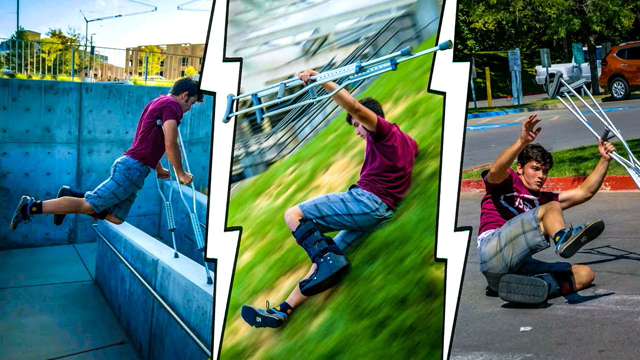 Parkour in Crutches! [Random Acts BYUtv Episode]
