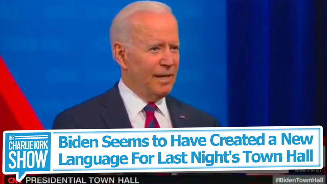 Biden Seems to Have Created a New Language For Last Night's Town Hall