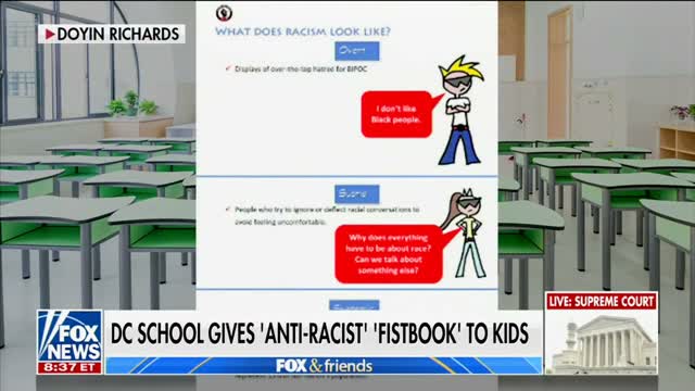 “Outrage” As DC Students As Young As Four Given "Fistbook," Asked To Identify Racist Family Members
