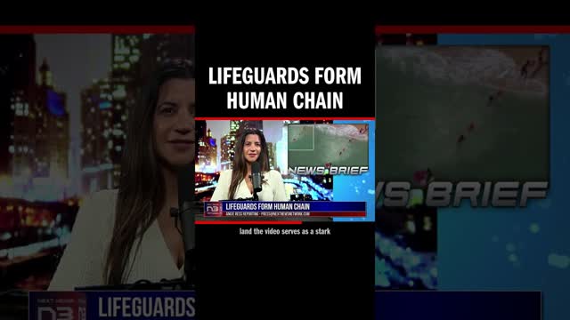 Florida lifeguards go full-hero mode, forming a human chain to save a boogie-boarder from a rip curr