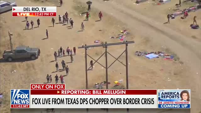 Fox News’ Bill Melugin Reports From Chopper On Del Rio Bridge: “Our Border Is Wide Open”