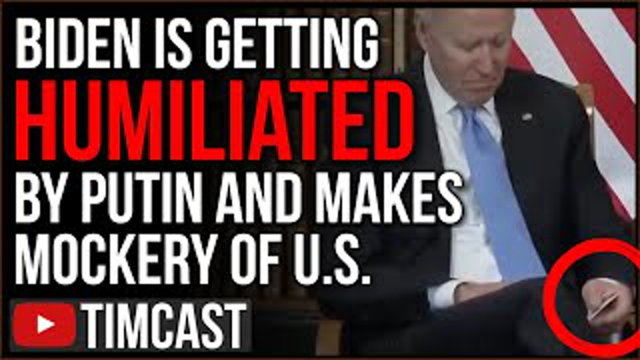 Biden Gets HUMILIATED By Putin, Video Catches Biden With Flash Cards As He Struggles In Meeting