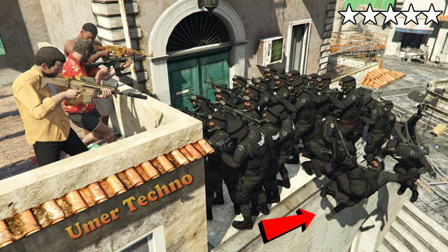 GTA5: Five Star Police Fight Train | Umer Techno