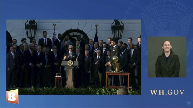 Biden Honors Milwaukee Bucks: "I'm Not Sure Who I'm Supposed to Introduce"