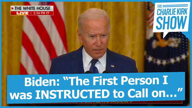 Biden: “The First Person I was INSTRUCTED to Call on…”