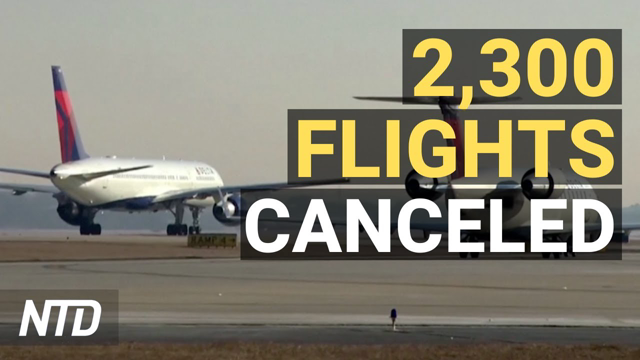 Over 2,300 Flights Canceled on Christmas Eve; On the Hunt for Last-minute Gifts in NYC | NTD