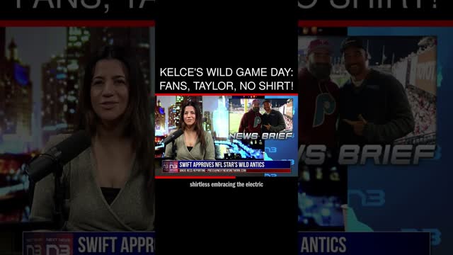 Jason Kelce's shirtless antics at Chiefs-Bills game, despite wife's warning and Taylor Swift's prese