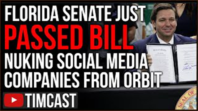 DeSantis Scores MAJOR Victory As FL Senate Passes Anti Censorship Bill NUKING Big Tech From Orbit