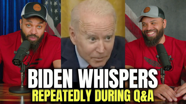 Biden Whispers Repeatedly During Q&A