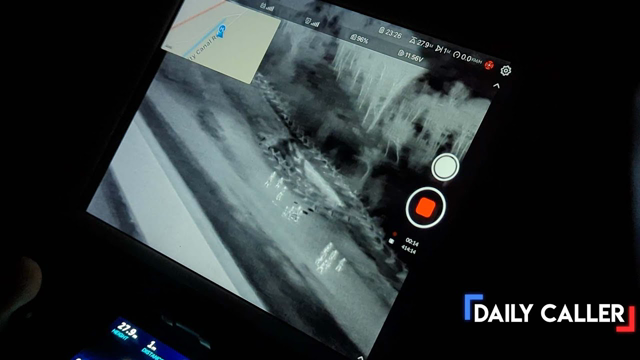 THERMAL DRONE FOOTAGE : Watch Migrants Cross The Border Illegally Under Cover Of Night