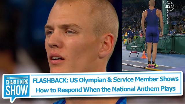 FLASHBACK: US Olympian & Service Member Shows How to Respond When the National Anthem Plays
