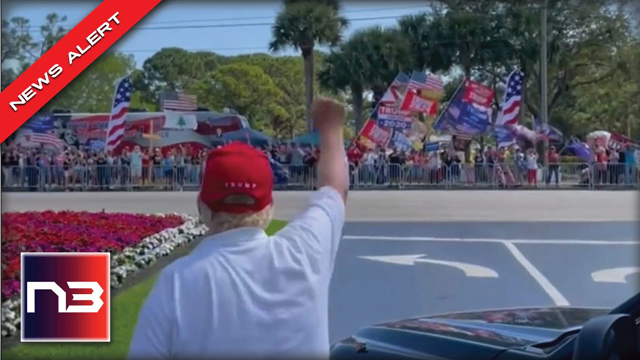 Trump Walks Outside Golf Course On President’s Day, Gets HUGE Gift