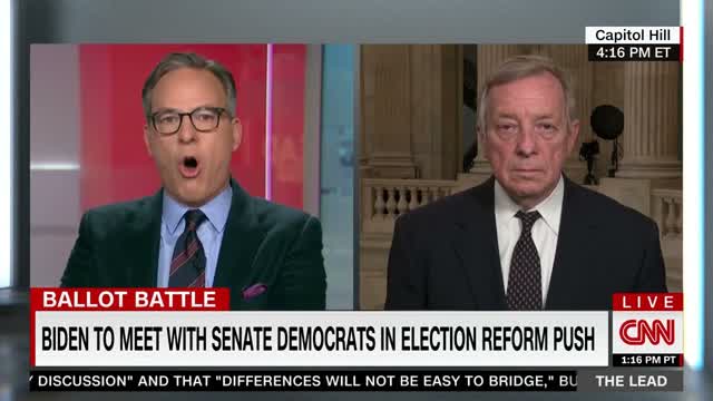 CNN’s Tapper Calls Out Durbin On Biden’s Ridiculous Rhetoric On Dems’ Federal Election Takeover