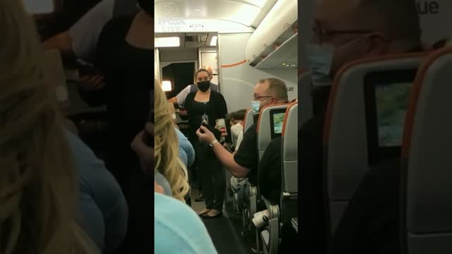 MAN GETS GETS REMOVED FROM FLIGHT FOR WEARING A “LET’S GO BRANDON” MASK