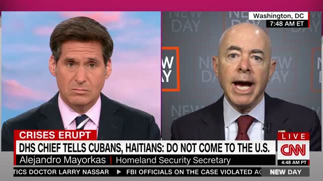 DHS Secretary Mayorkas Talks Tough On Illegal Immigration When It's Cubans Fleeing Communist Regime
