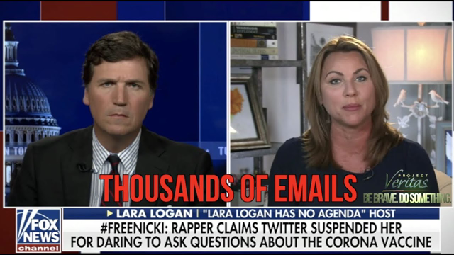 Lara Logan to Tucker Carlson: Project Veritas is "getting thousands of emails" from whistleblowers!