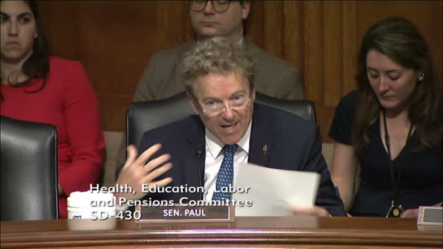 Dr. Paul Speaks at HELP Hearing on the Science Surrounding Vaccinations  - June 22, 2021