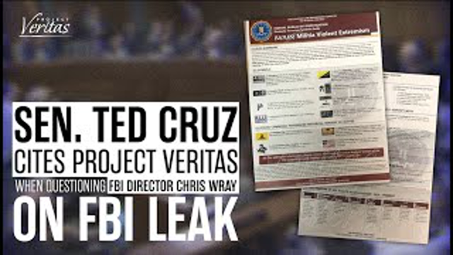 BREAKING: Sen Ted Cruz Cites Project Veritas FBI Leak When Questioning FBI Director Christopher Wray