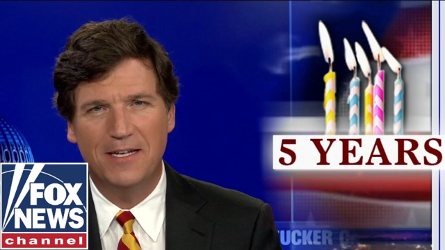 Tucker Carlson celebrates 5 glorious years on Fox News